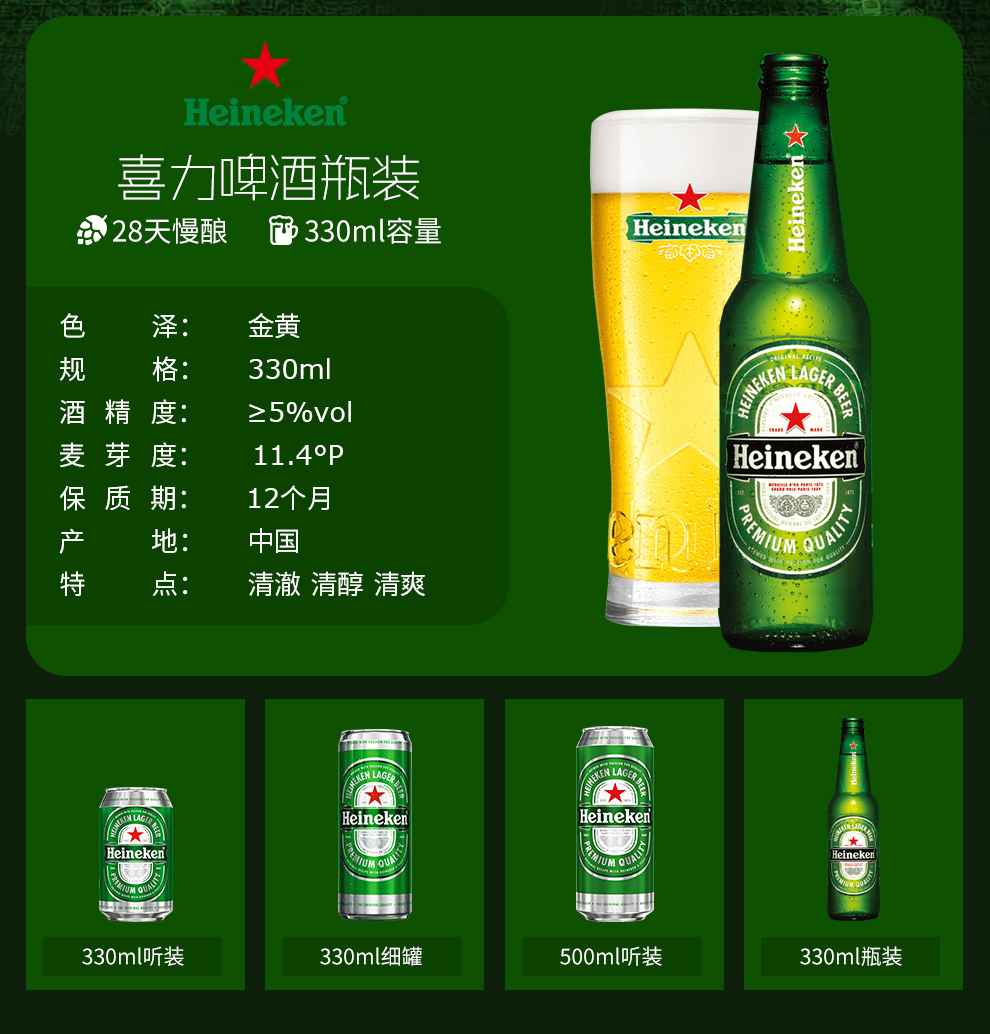 喜力啤酒最新价格表全解析